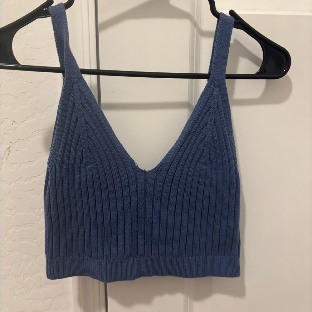 Crochet Aerie Blue Top